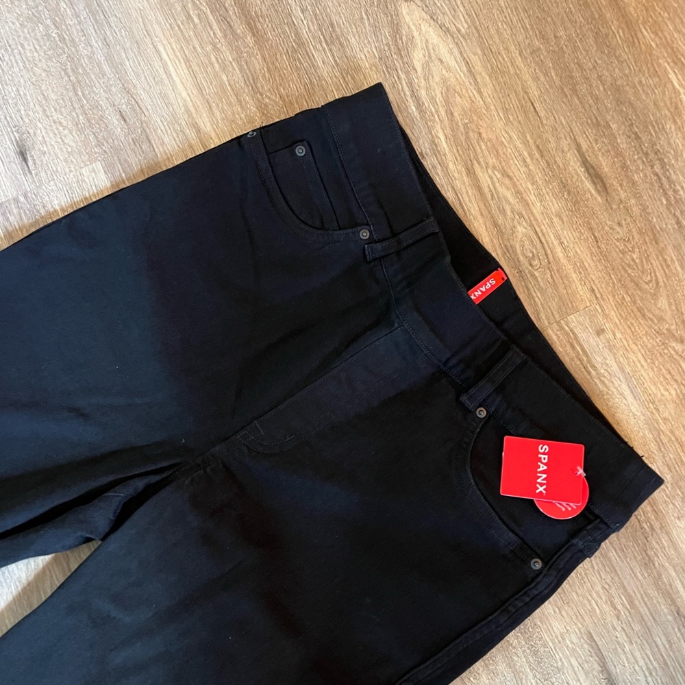 SPANX Black Skinny Jeans Tummy Control Size large NWT - Picture 4 of 15